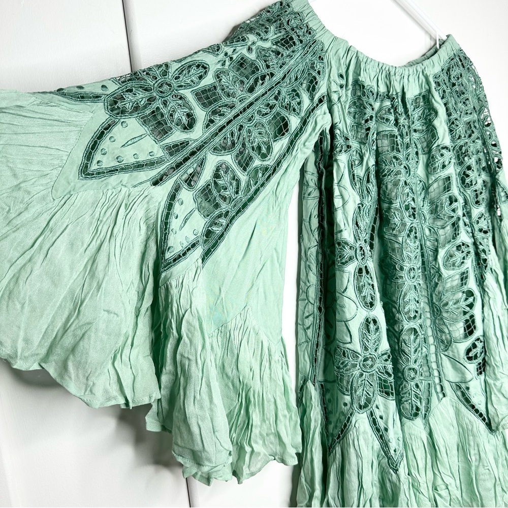 NWT FREE PEOPLE Party Daisy Cutwork Ruffle Mini Dress Size XS - Picture 5 of 9